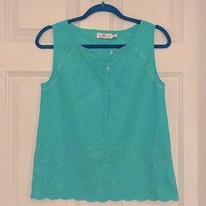 Vineyard Vines Anguilla Fish Eyelet Top Size XS